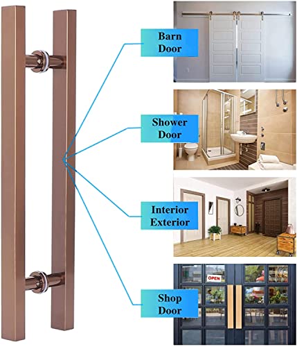 Poignée de porte en acier inoxydable 80cm pour ouverture fluide push-pull - 4