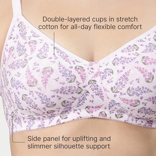 Image of Enamor Innovations Fabcool Encircled Side Support Shaper, Non Padded, Wirefree, High Coverage, Women's Cotton Everyday Bra - A042 (Available in Plus Sizes)