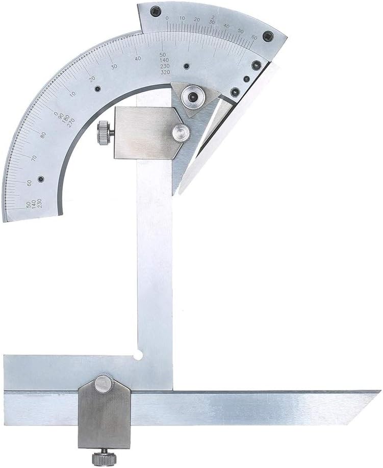 JSEIAJB Professional Carbon Steel Universal Bevel Protractor 0-320°Accuracy Angle Finder Measuring Ruler Tool