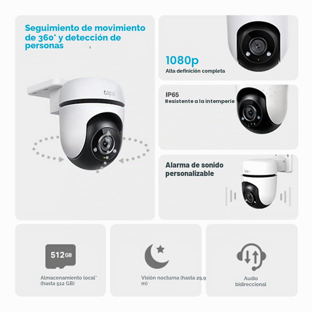 Tapo C500 Almohadilla Cámara de seguridad IP Exterior 1920 x 1080 Pixeles Techo