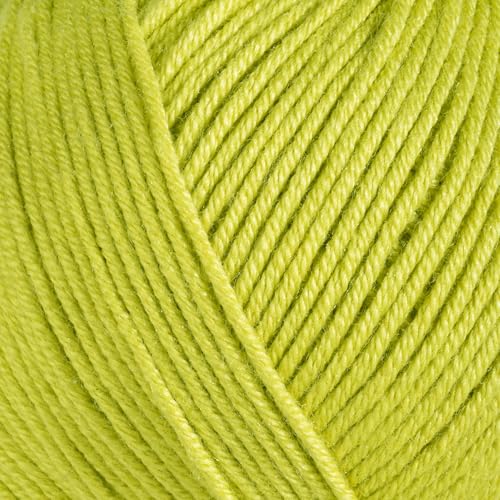 Image of Baby Cotton Blend Yarn - Soft Sport Weight Yarn for Crochet & Amigurumi - 50g /180yds - 60% Cotton 40% Acrylic - Ideal for Baby & Knitting Proj.(Wattle, 1 Ball)