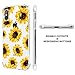 Hi Space Flower Clear Case for iPhone Xs iPhone X, Sunflower Girls and Women Floral Back Cover, Flexible TPU Bumper Shockproof Transparent Protective Case