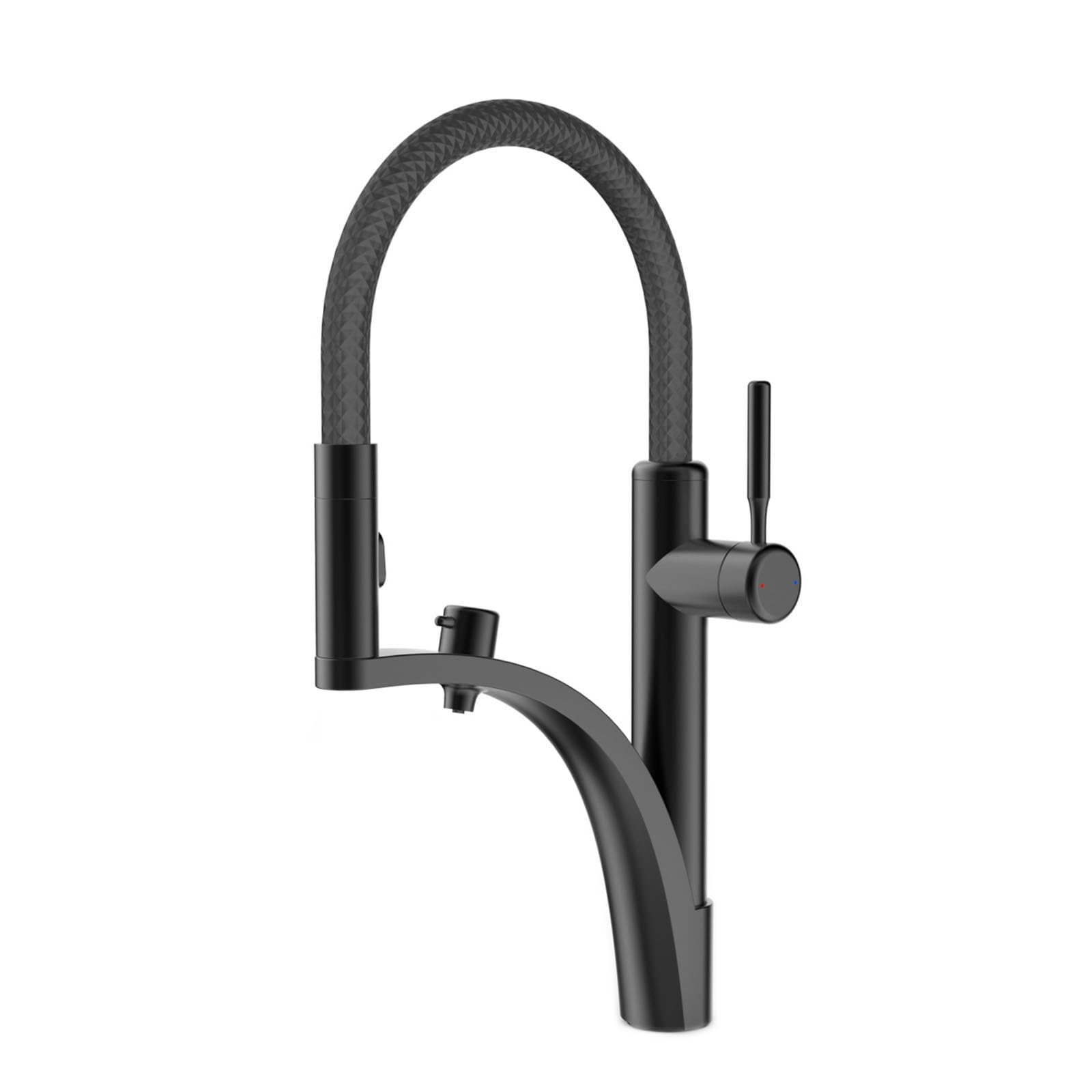 ZQFHSX Flexible 3 Way Water Filter Tap - Brass Brushed Kitchen Faucet for Easy Filtration and Improved Cleanliness