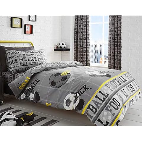 Juego de funda de edredón Bedlam FTBGY11PGU, gris y amarillo, 135x200 cm Cover