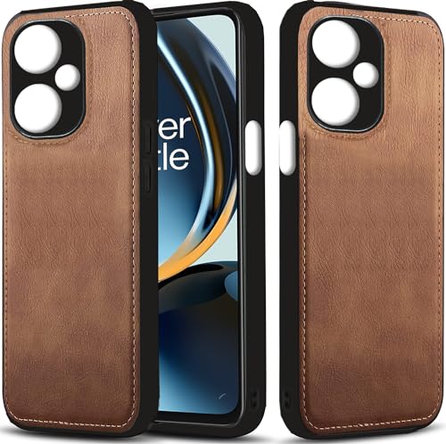 Image of Excelsior Back Cover for Oneplus Nord CE3 Lite | Premium PU Leather, Silicon | 360 Degree Protection (Brown)