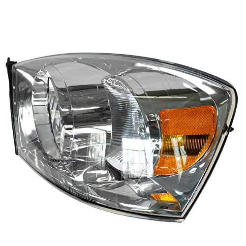 Image of TRQ Driver Side Headlight Assembly Compatible with 2007-2008 Dodge Ram 1500 2500 3500 CH2502180