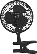 Genesis 6-Inch Clip Convertible Table-Top & Clip Fan Two Quiet Speeds - Ideal For The Home, Office, Dorm, More Black (A1CLIPFANBLACK