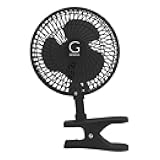 Genesis 6-Inch Clip Convertible Table-Top & Clip Fan Two Quiet Speeds - Ideal For The Home, Office, Dorm, More Black (A1CLIPFANBLACK