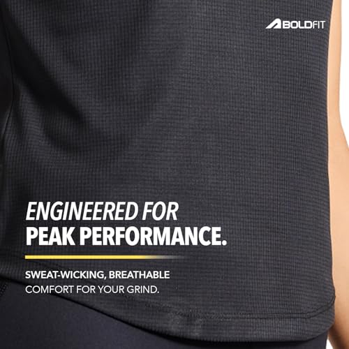 Image of Boldfit Tshirt for Woman Relaxed Fit Gym Tshirt for Women Workout Lightweight T Shirt for Woman Breathable Women T Shirt Round Neck T Shirts for Training, Running, Gym, Yoga, Badminton, Pickleball