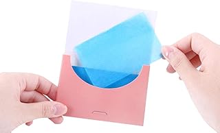 4Bag(200PCS) Disposable Oil Blotting Sheets Natural Blotting Paper Oil Absorbing Tissues for Oily Skin Care or Make Up Box...