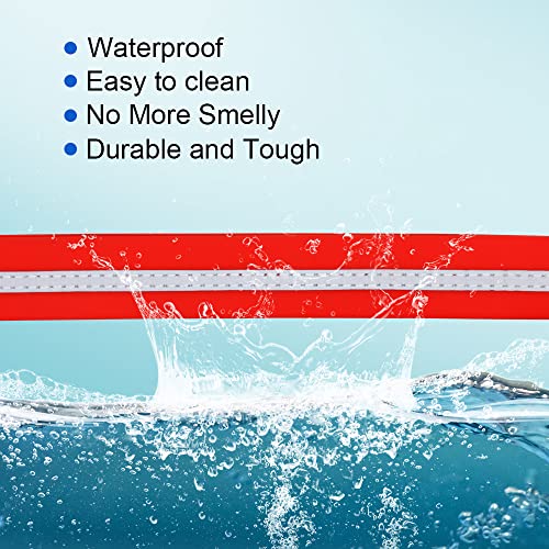 Image of Nimble Reflective Waterproof Dog Collar Adjustable Odor Resistant Easy Clean Pet Collar for Small Medium Large Dogs Night Walking Outdoor Rainy Use (Small (9.45 inch-14.17 inchinches), Candy Red)