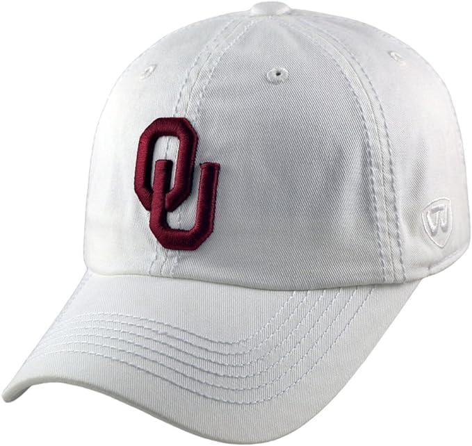 Collegiate White Team Color Adjustable Hats