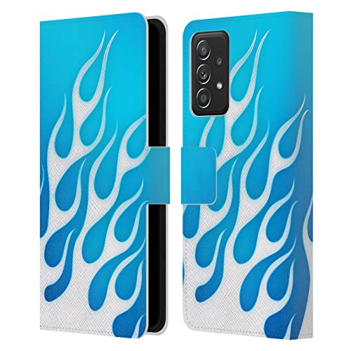 Protection Samsung Galaxy A53 5G Portefeuille Cuir avec Rangement Cartes Flamme