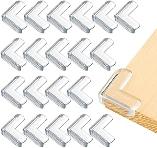 20 x Table Corner Protectors, Table and Furniture Corner Protectors, Transparent Corner Protectors for Baby Home Safety