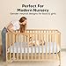 2-Pack Waterproof Crib Sheets for Boys, Girls - 52x28 Fitted Organic Cotton Baby Crib Sheets, Toddler Mattress Protector Cover, Washable, Soft & Durable Baby Bedding Essentials (Blue Flax)