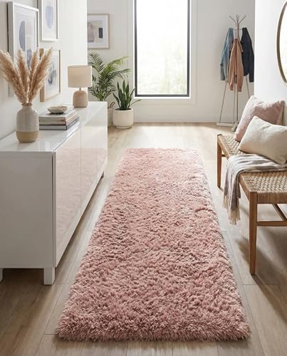 Rugs.com - Infinity Shag Rug – 10 Ft Runner Khaki Shag Rug – Ultra Plush High Pile for Hallways, Entryways, and Bedrooms
