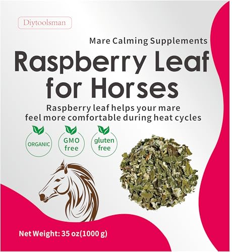 Natural Raspberry Leaf Horse Calming Supplement - Relieves Anxiety and Discomfort in Mares