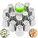 Price comparison product image Feleph Russian Piping Nozzles Set 13 Pcs Large Cake Decorating Equiment Icing Piping Flower Coupler Frosting Practice Tips Butter Cream Baking Accessories Supplies Edible Rose Decorations Kit