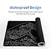 Brecoy Japanese Sea Wave Large Mouse Pad, Anime Black Gaming, Extended Kanagawa Mat Desk Pad, 3mm Thick Long Non-Slip Rubber Base Mice Pad, 31.5 X 11.8 Inch