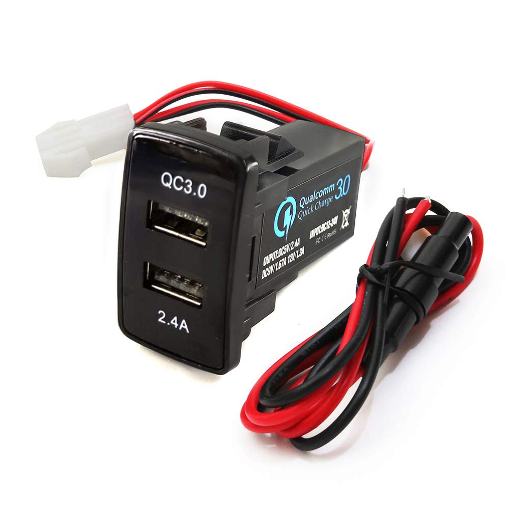 Amazon | ホンダ対応 QC3.0搭載 12V用 2ポート 5V/3A スイッチホール