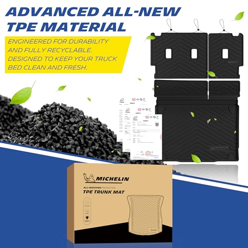 Image of Michelin Vehicle Mats, All-Weather TPE Custom Fit Liner for 2021-2026 Ford Bronco 4-Door (3 Piece), Premier