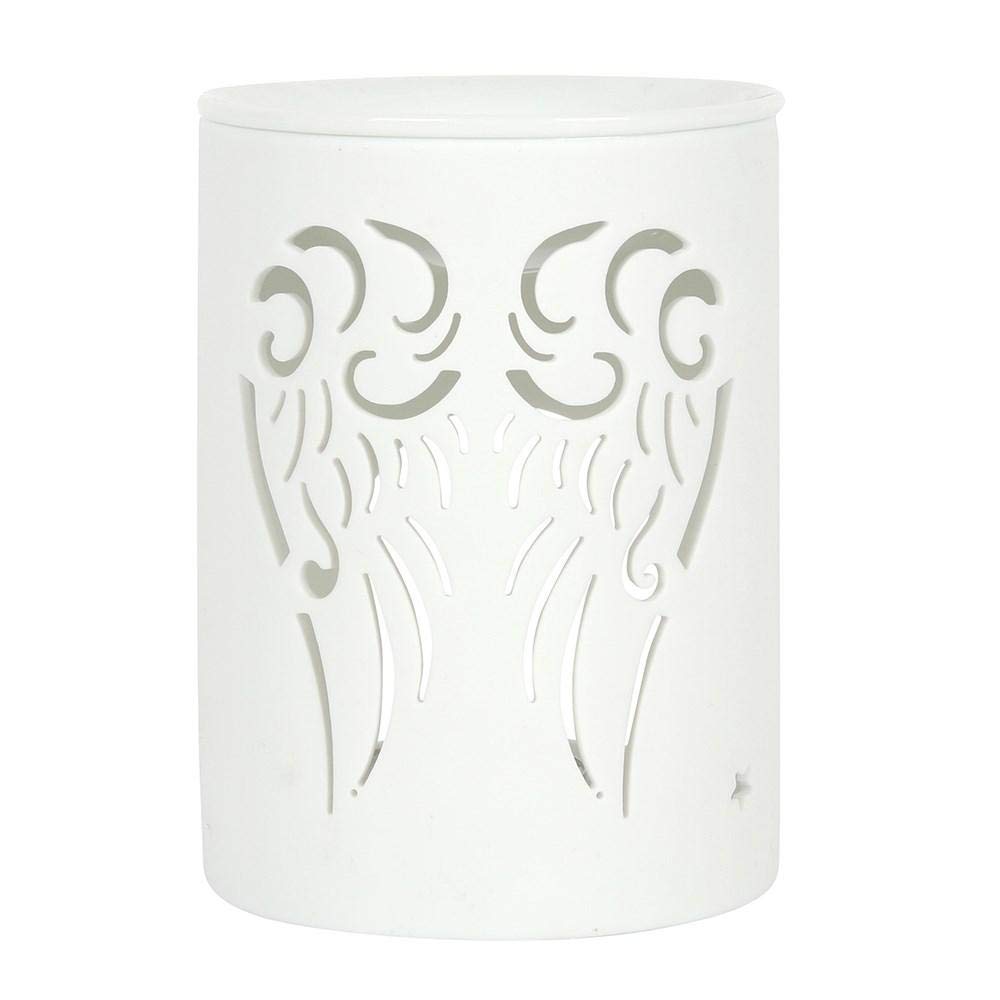 White Angel Wings Cut Out Oil Burner. Home Fragrance Gift