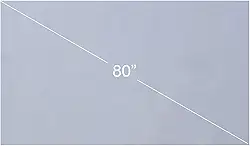 Tela de Projetor Portátil 80 Polegadas HD 16 9 Sem Moldura Plegável Montada na Parede para Vídeo Projeção em Home Theater Escritório Filmes com Difusão Uniforme Luz Reprodução Ótima Cores Imagem Compa