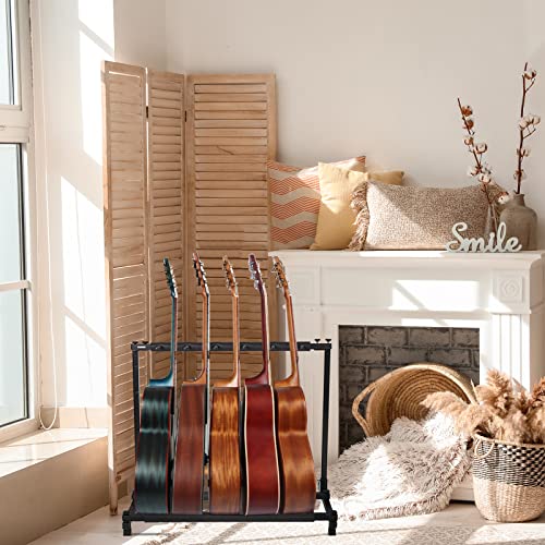 Ktaxon 3/5/9 Foldable Multiple Guitars Stand Display Stand Guitar & Bass & Banjo Holder For Band, Studio, Home (5 Guitar Stand) #TOP4