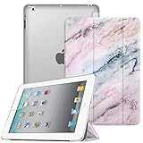 Fintie Case for iPad 2 3 4 (Old Model) - Lightweight Smart Slim Shell Translucent Frosted Back Cover Auto Wake/Sleep for iPad 4th Generation Retina Display, iPad 3/2, Marble Pink