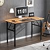 SogesHome Bureau d'Ordinateur Compact Petite Table Pliante 120 x 60 x 75 cm Postes de Travail Informatiques pour Bureau/Maison, Table d'écriture/à Dîner