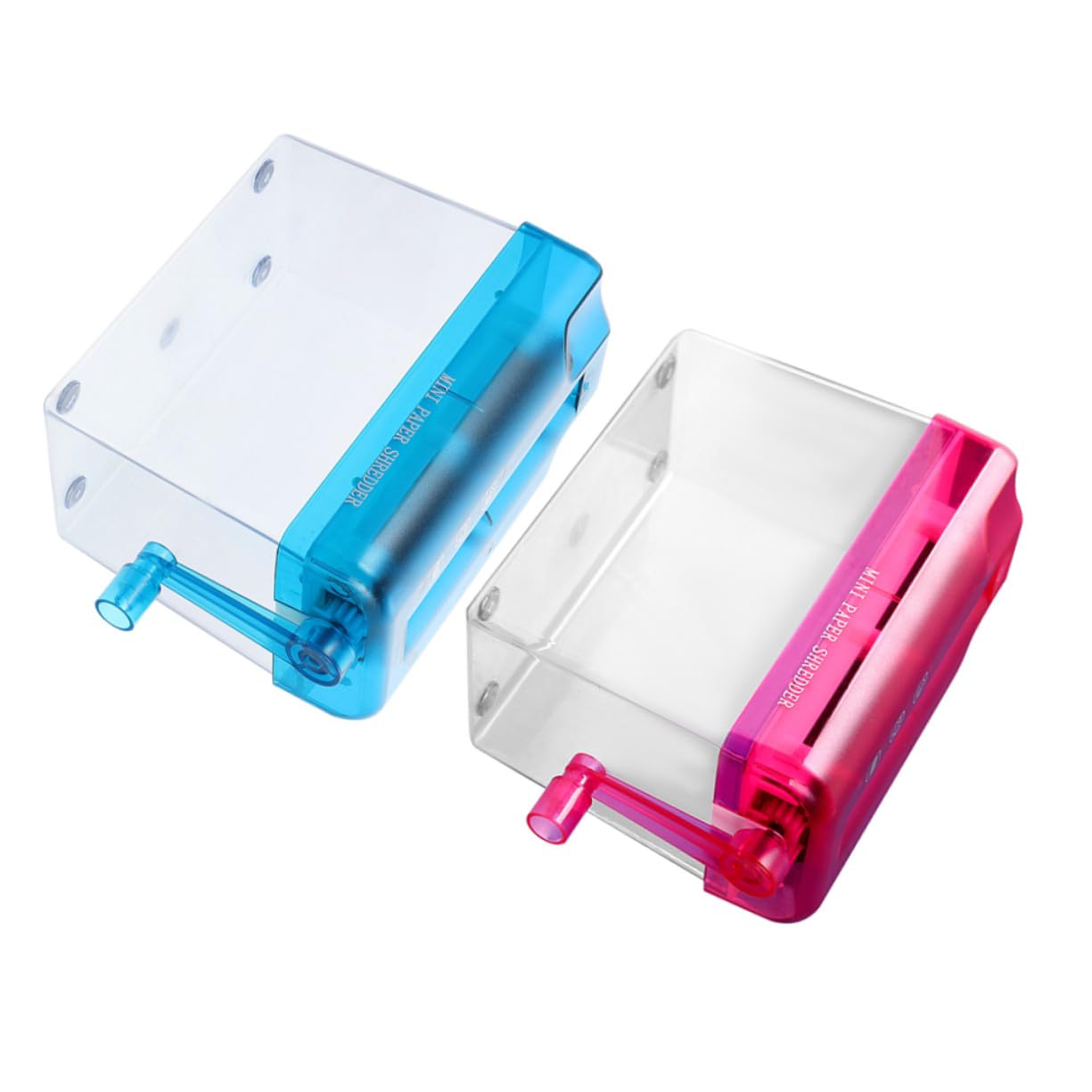 2 Pezzi Mini Distruggi Documenti Manuale Taglierina Carta Portatile per Casa e Ufficio Trituratore Manuale Sicuro per Documenti Sensibili Compatto per Scrivania