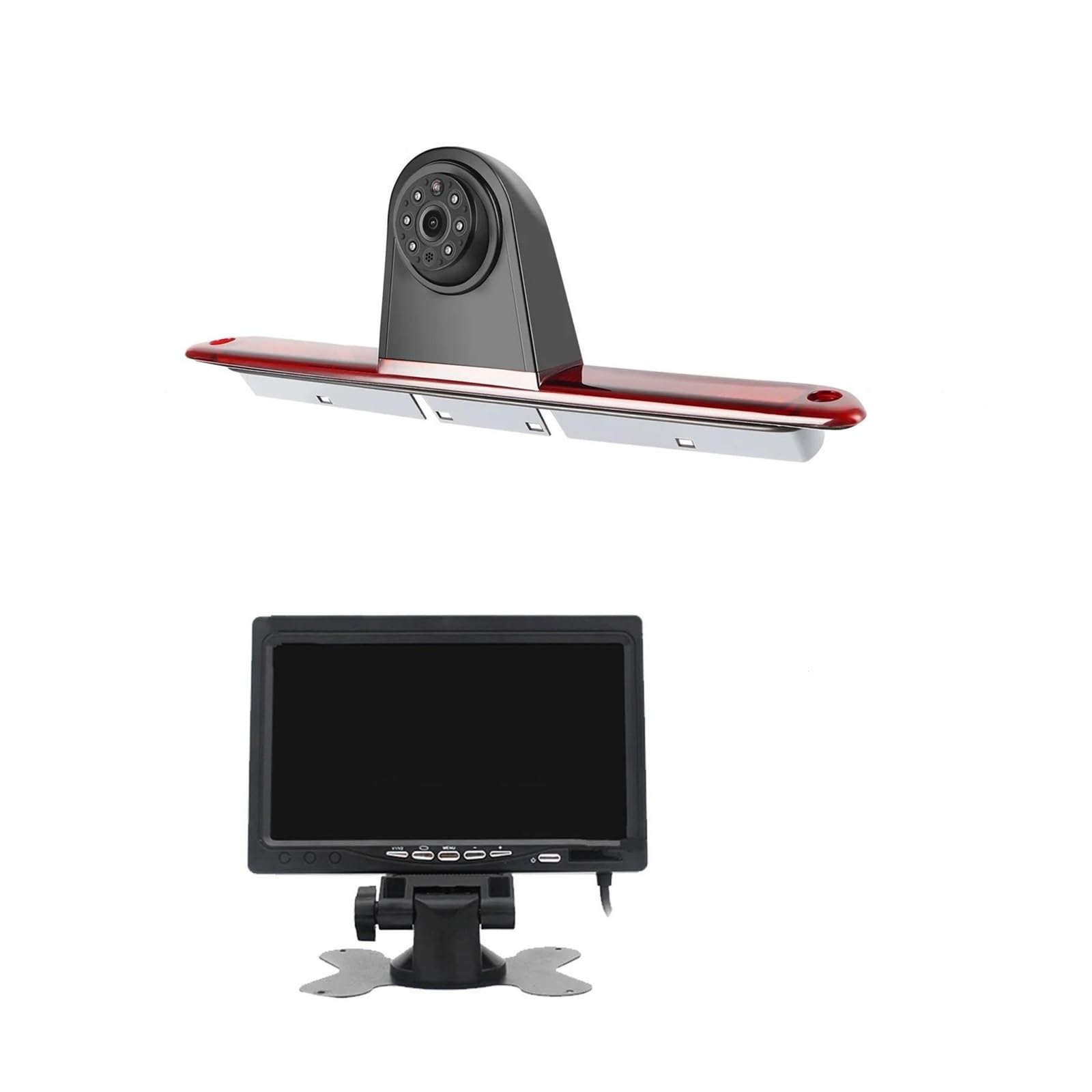 para VW Crafter Caravelle T5/T6 Monitor LCD de 7" + Cámara de visión Trasera Tercera luz de Freno