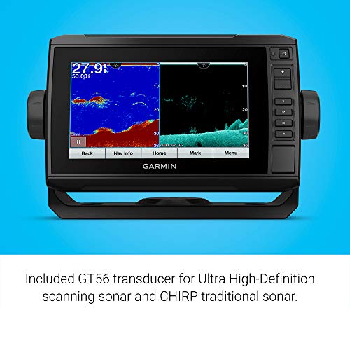 Image of Garmin ECHOMAP UHD 74sv with GT56UHD-TM Transducer, 7 inch inch Keyed-Assist Touchscreen Chartplotter with U.S. BlueChart G3 and Added High-Def Scanning Sonar (010-02520-01)