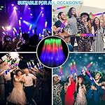 30 Pieces Led Foam Sticks - Flashing Glow Sticks Party Supplies Light Up Baton Wands for Kids, Raves, Birthday, Wedding, Christmas, Halloween, Children Toy - Image 4