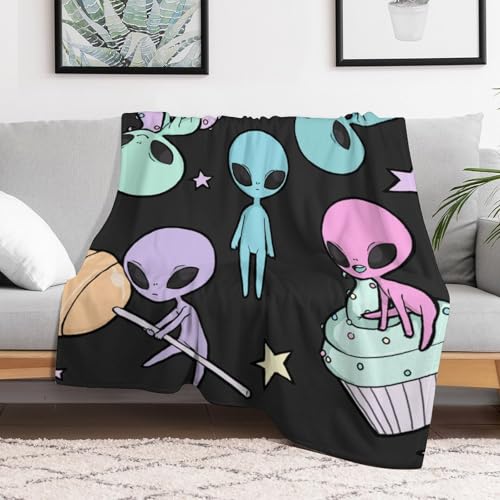 Couverture flanelle extraterrestre anti-boulochage de qualité supérieure