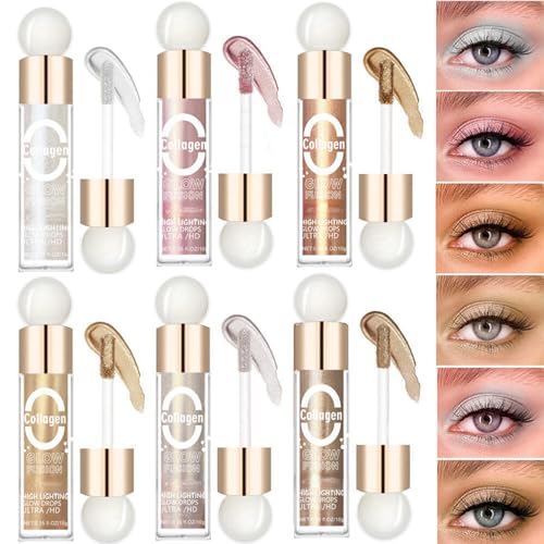 TBeautfave Liquid Highlighter Makeup Stick, Liquid Blush Highlighters Makeup Glitter Eyeshadow, Liquid Contour Body Shimmer Finish Long Lasting Natural-Looking Waterproof Face Body Glow Makeup - Image 8