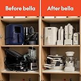 bella 6 Qt Slim Air Fryer, Fits-anywhere™ Kitchenware, EverGood™ Ceramic Nonstick Coating, Adjustable Temperature, 6 Preset Cooking Options, 60 Min Auto Shutoff w Audible Tone, 5lb Capacity, Oatmilk