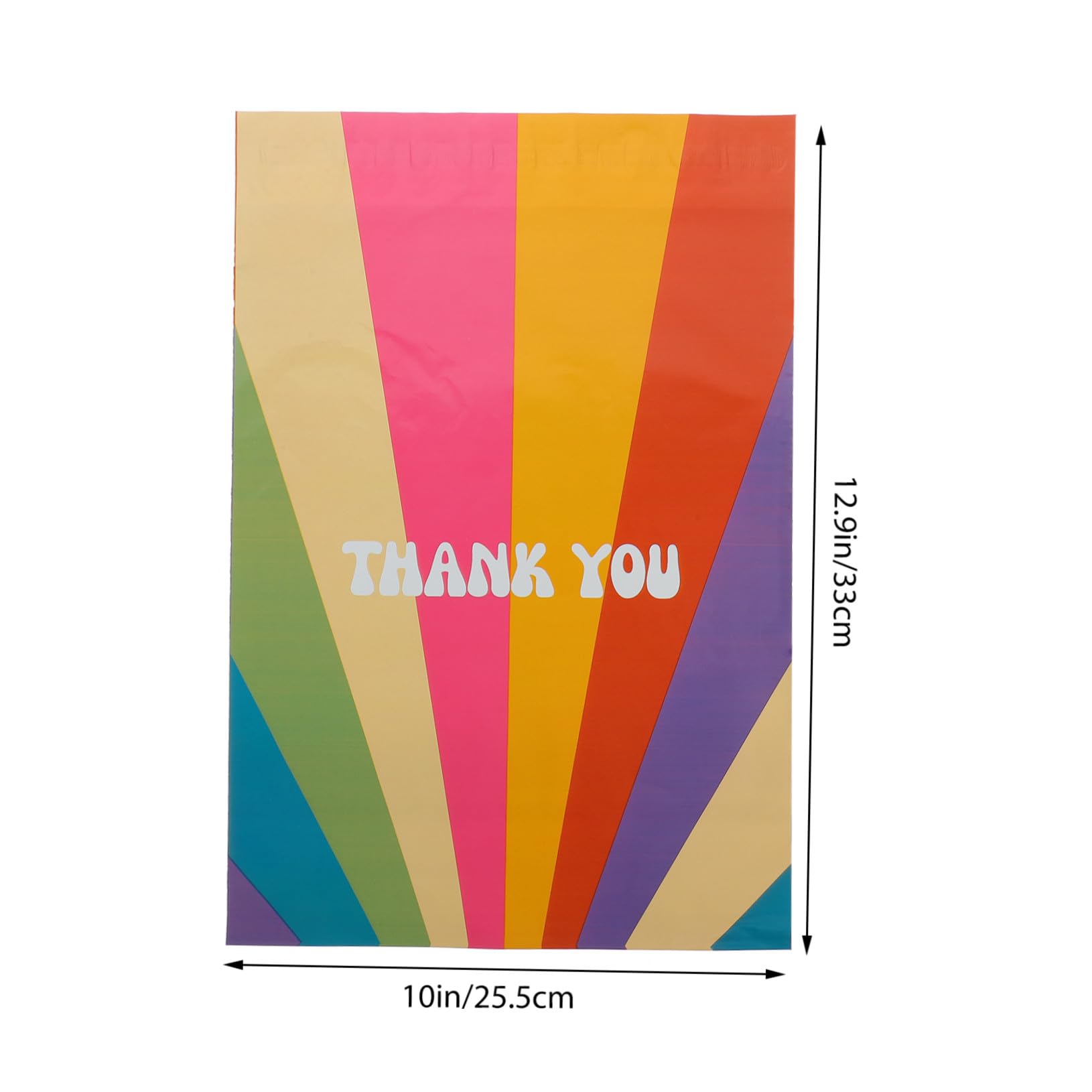 100 Stück Versandtaschen 25,5x33 4cm Selbstverschließende Poly Mailer Regenbogen Briefumschläge für Sicheren Versand Büro und Versand