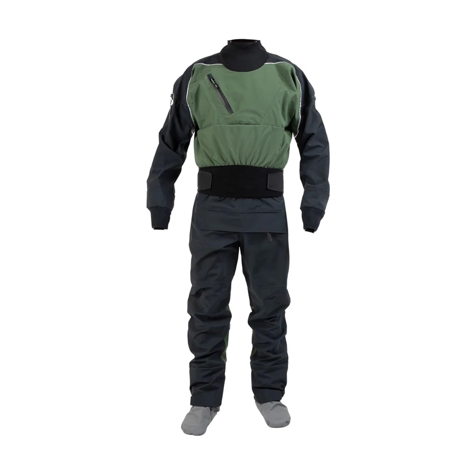 Trockentauchanzug 4-lagiger wasserdichter Kajak-Trockenanzug for Männer, einteilig, mit Latexdichtung for Driften