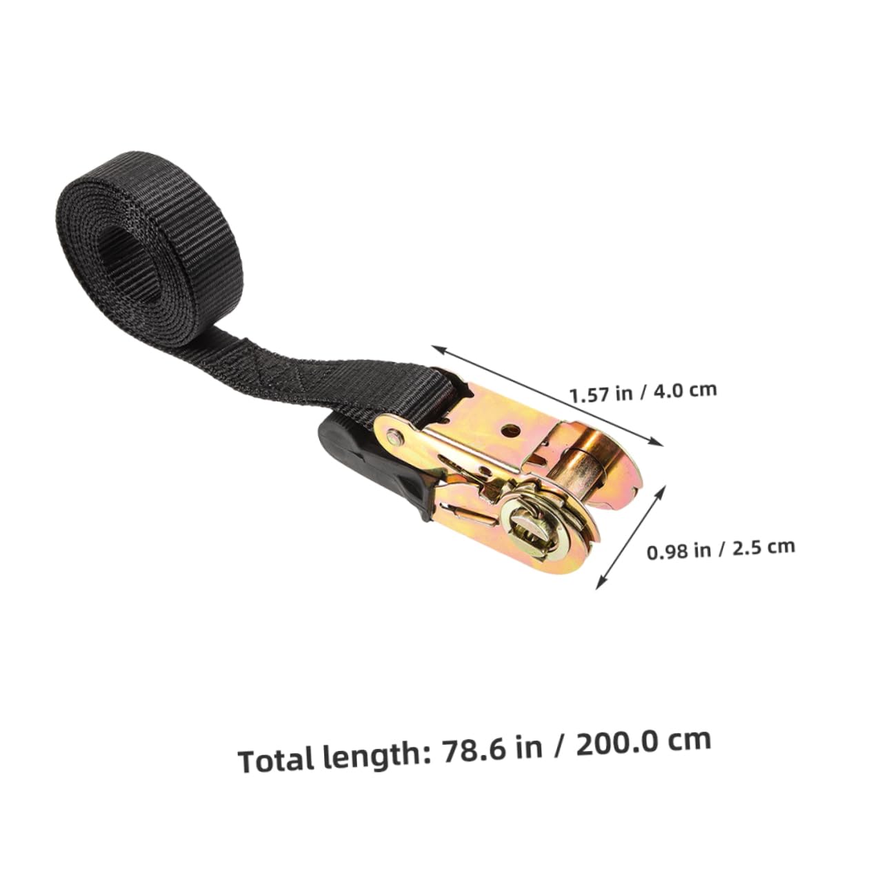 MAGICLULU Lot De 4 Sangles à Cliquet Robustes 2,5 Cm x 2 m pour Arrimage Sécurisé De Chargement, Fixation Solide pour Motos, Remorques Et Camions, Usage Automobile Et Transport Professionnel