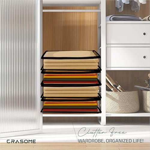 Image of Crasome Saree Bags /Covers for Storage Set of-4 Big Size With Zip Closure for Clothes Bags and Wardrobe Organizer With Transparent Window (SC-TS-4Q)