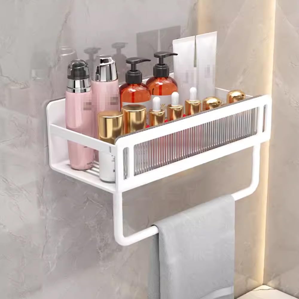 Shower Caddy Bathroom Accessories Hanging Shower Organizer Wall Mounted Bathroom Shelves Size 60CM double layer with rod