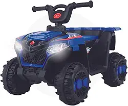 Mini Quadriciclo Elétrico Infantil Bateria 6v com Luz e Som Música (Azul)