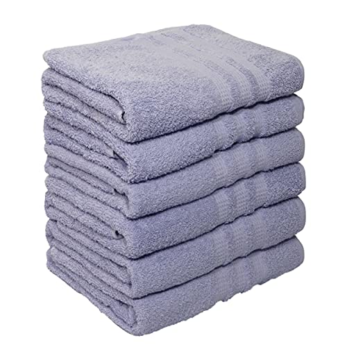 AuthenticSelelr 6 Pack Luxurious Bath Towels, 100 % Cotton, Quick Dry, Absorbent, Large 28x52 Inch, Premium Quality, Suitable for All Season Daily Use (Purple, 6)