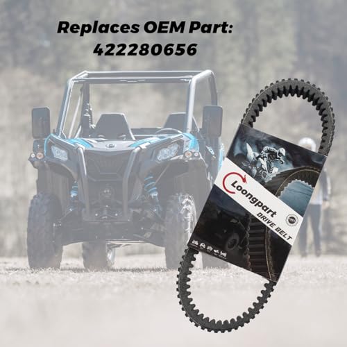 Image of LOONGPART High-Performance Drive Belt Compatible with Can-Am Defender HD8 HD9 HD10 Maverick Sport Trail 1000 1000R 800 800R 422280656