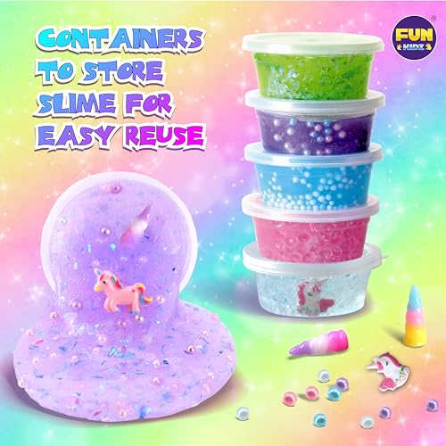Fun Kidz 990D7062 Fluffy Unicorn Slime Kit For Girls, Funkidz Cloud Slime Gift thumb #6