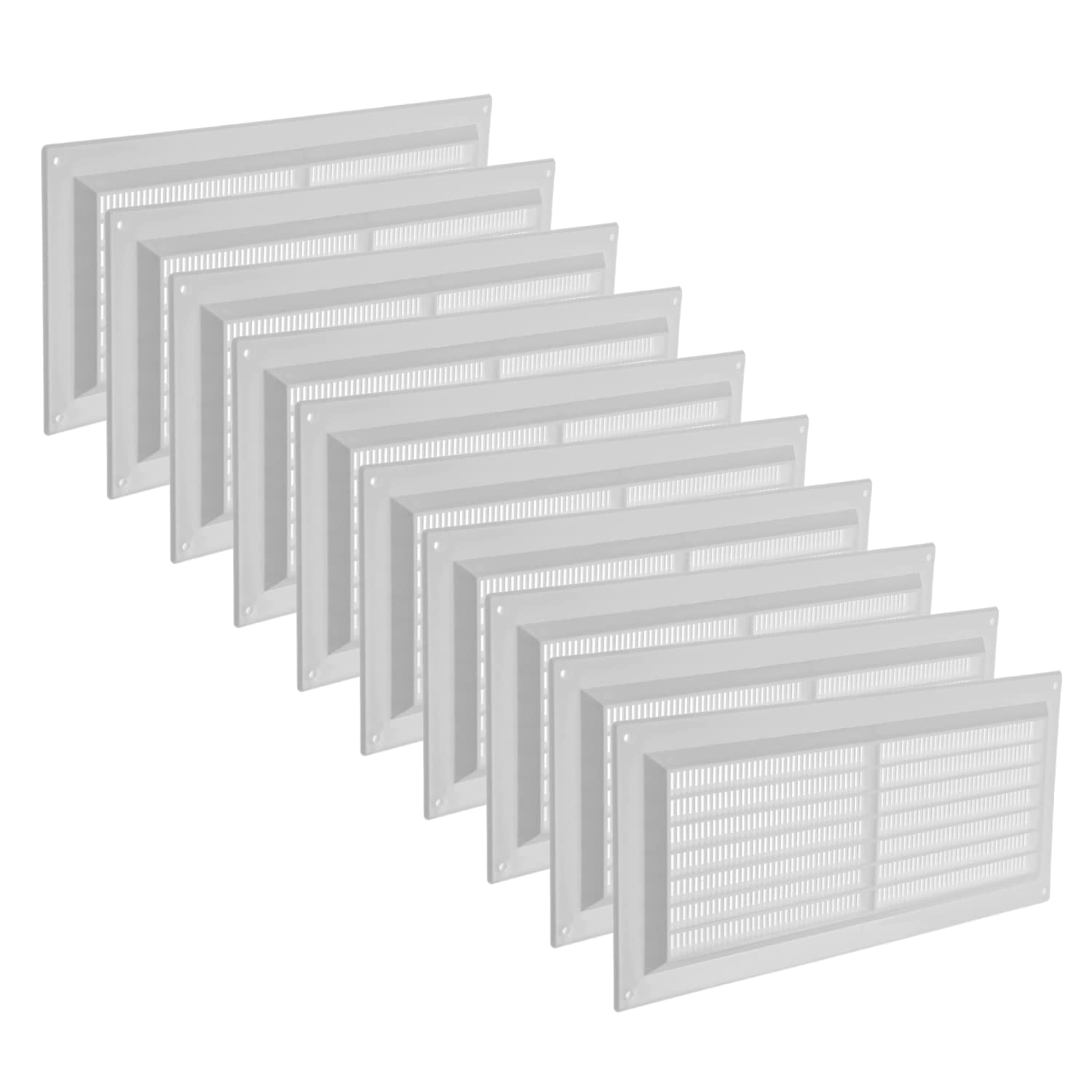 Grille de ventilation blanche 130x300 mm Vent Systems pour purifier l'air de la maison au quotidien