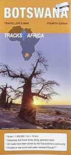 Botswana GPS-Tracks Karte 1 : 1 000 000