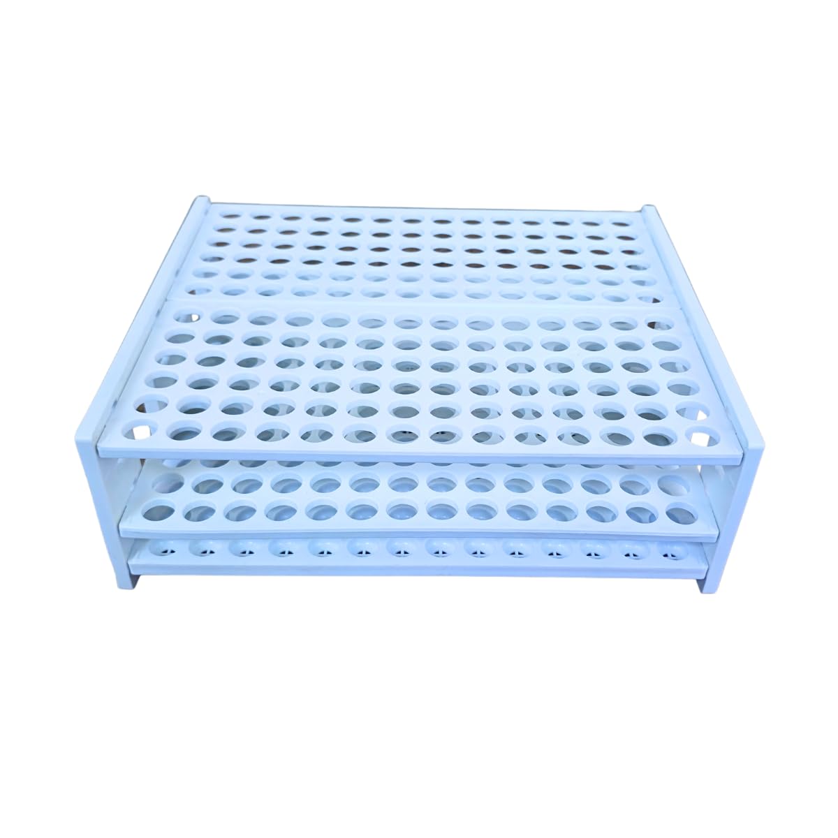 AANIJ® Test Tube Rack 13 mm × 168 Tubes Pack of 1 | Polypropylene (PP) Laboratory Test Tube Stand | High Capacity Chemical Resistant & Autoclavable Plastic Tube Holder for Lab, College & Research Use-image-42