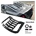 Glossy Black Rear Window Louvers Sun Shade Vent Covers 2024 2025 2026 Compatible with Ford Mustang(Carbon Fiber)